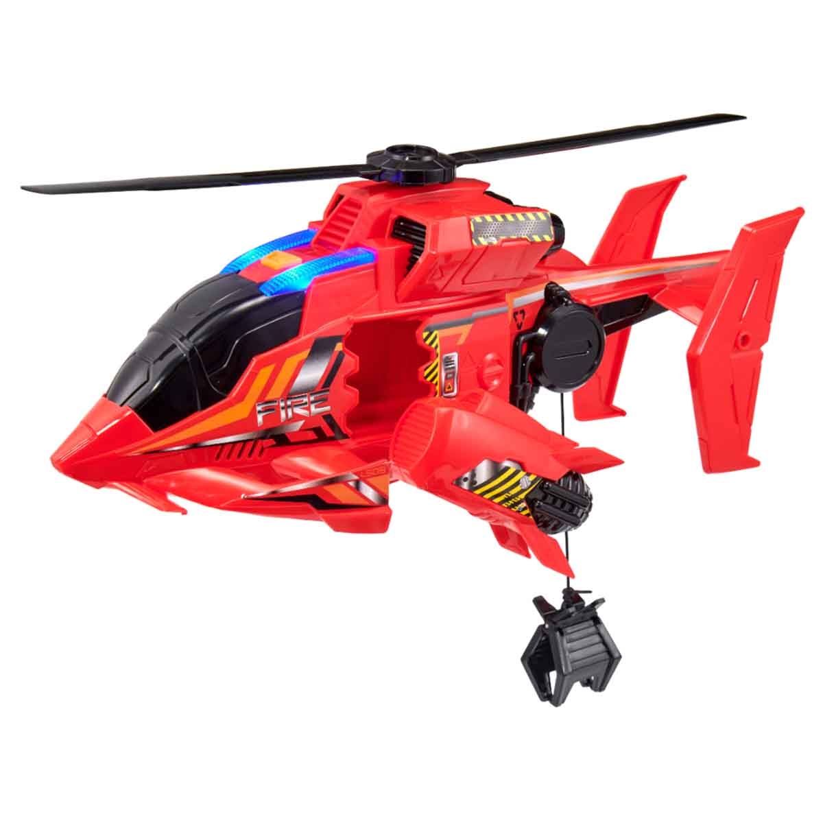 Teamsterz Mean Machines Light & Sound Fire Helicopter Playset Unisex, 3-4 Years
