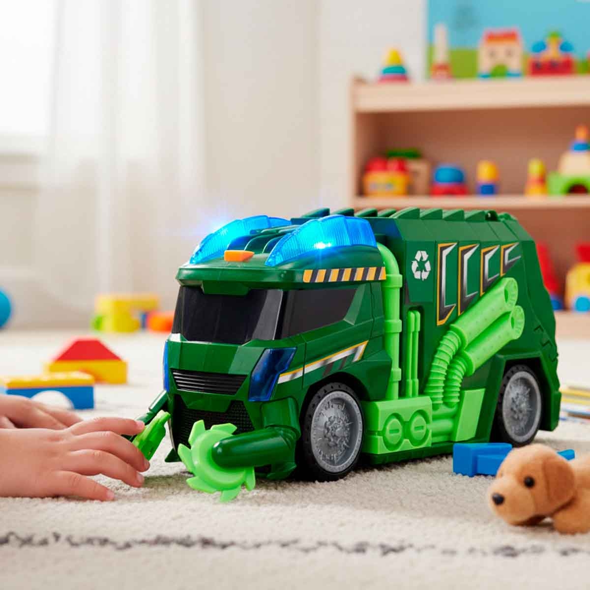 Teamsterz Mean Machines Light & Sound Garbage Truck Playset Unisex, 3-4 Years