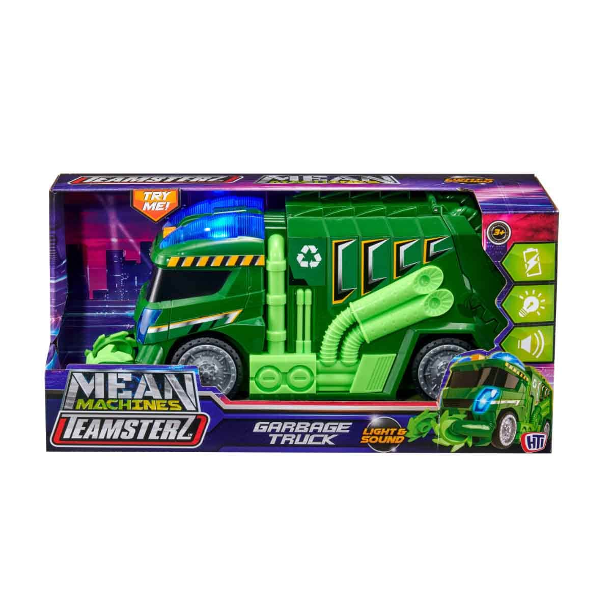 Teamsterz Mean Machines Light & Sound Garbage Truck Playset Unisex, 3-4 Years