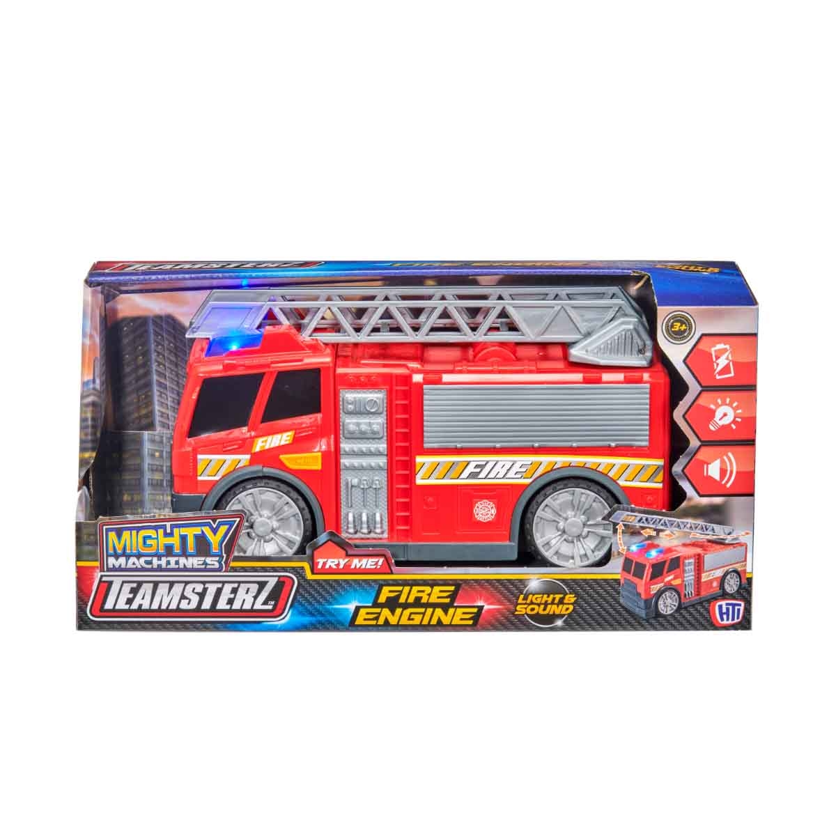 Teamsterz Mighty Machines Light & Sound Fire Engine Playset Unisex, 3-4 Years