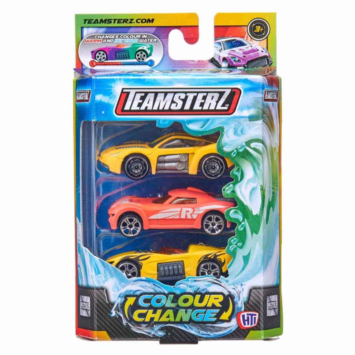 Teamsterz Street Machine Colour Change Car Unisex, 3-4 Years, Pack of 3