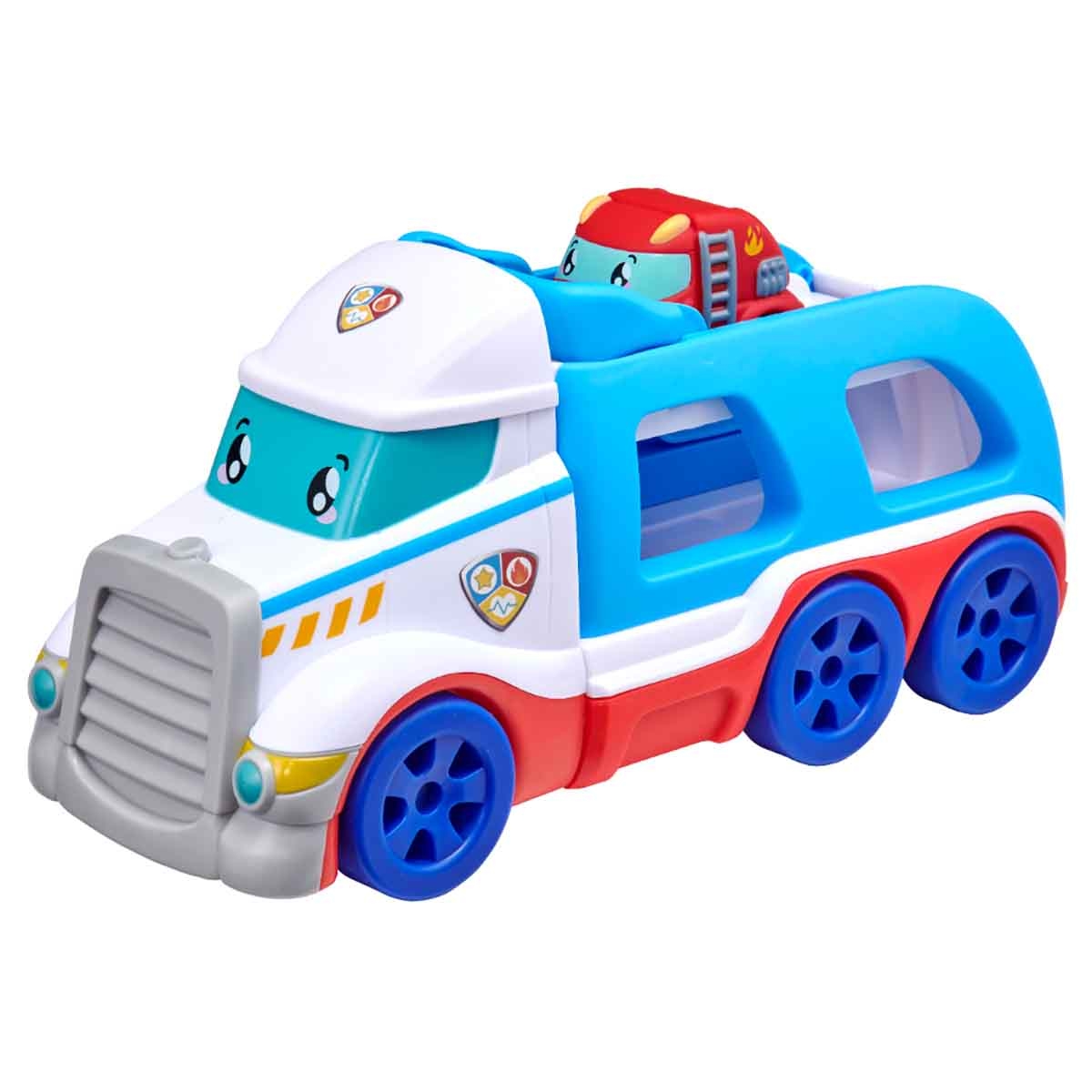 Teamsterz Tiny Tumblers Emergency Transporter & Car Playset Toddler, 0-2 Years