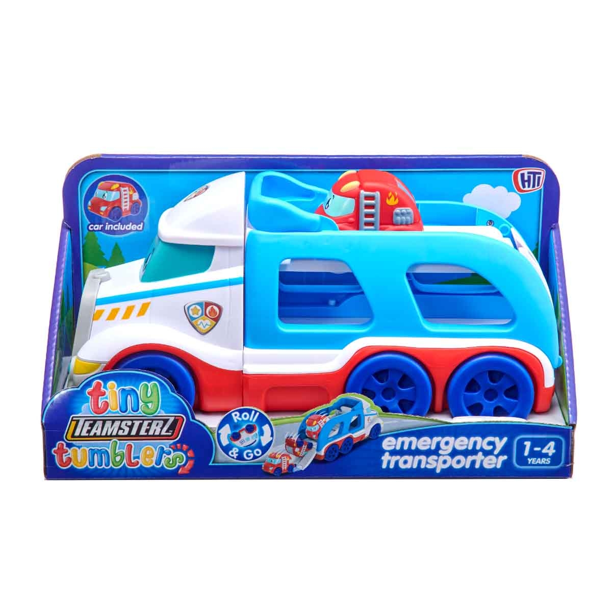 Teamsterz Tiny Tumblers Emergency Transporter & Car Playset Toddler, 0-2 Years