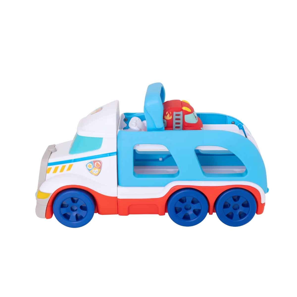 Teamsterz Tiny Tumblers Emergency Transporter & Car Playset Toddler, 0-2 Years