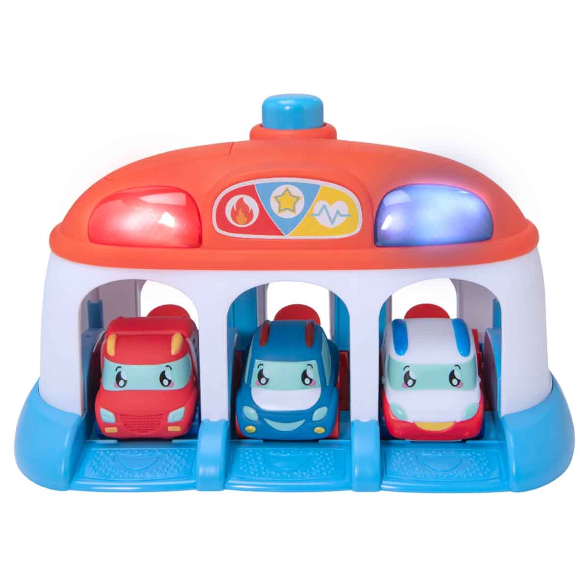 Teamsterz Tiny Tumblers Rescue HQ & 3 Cars Playset Toddler, 0-2 Years