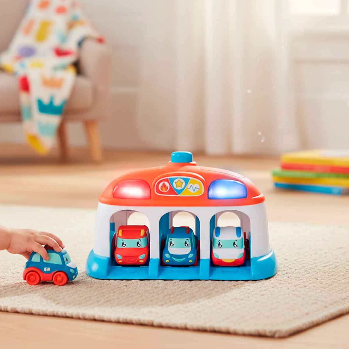 Teamsterz Tiny Tumblers Rescue HQ & 3 Cars Playset Toddler, 0-2 Years