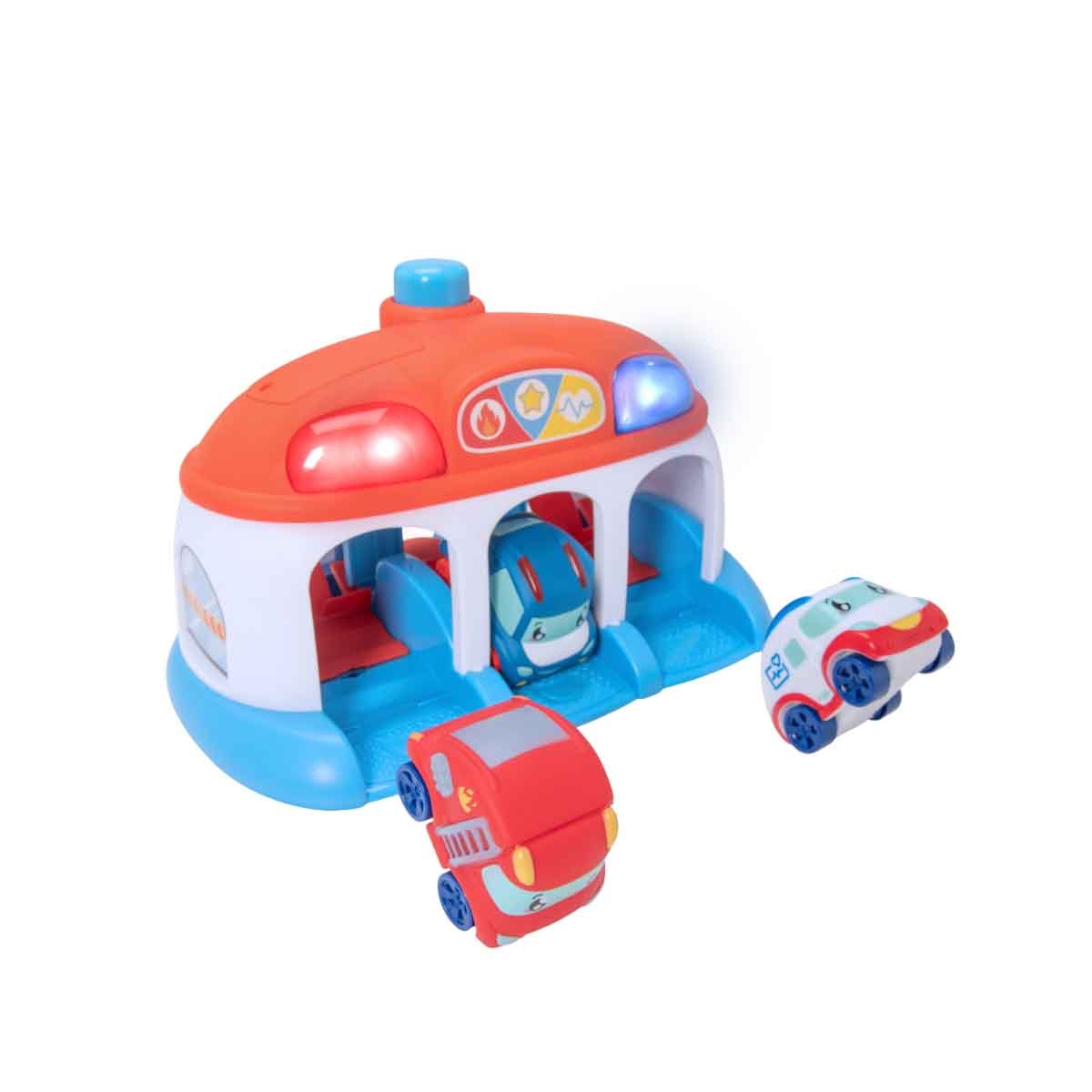 Teamsterz Tiny Tumblers Rescue HQ & 3 Cars Playset Toddler, 0-2 Years