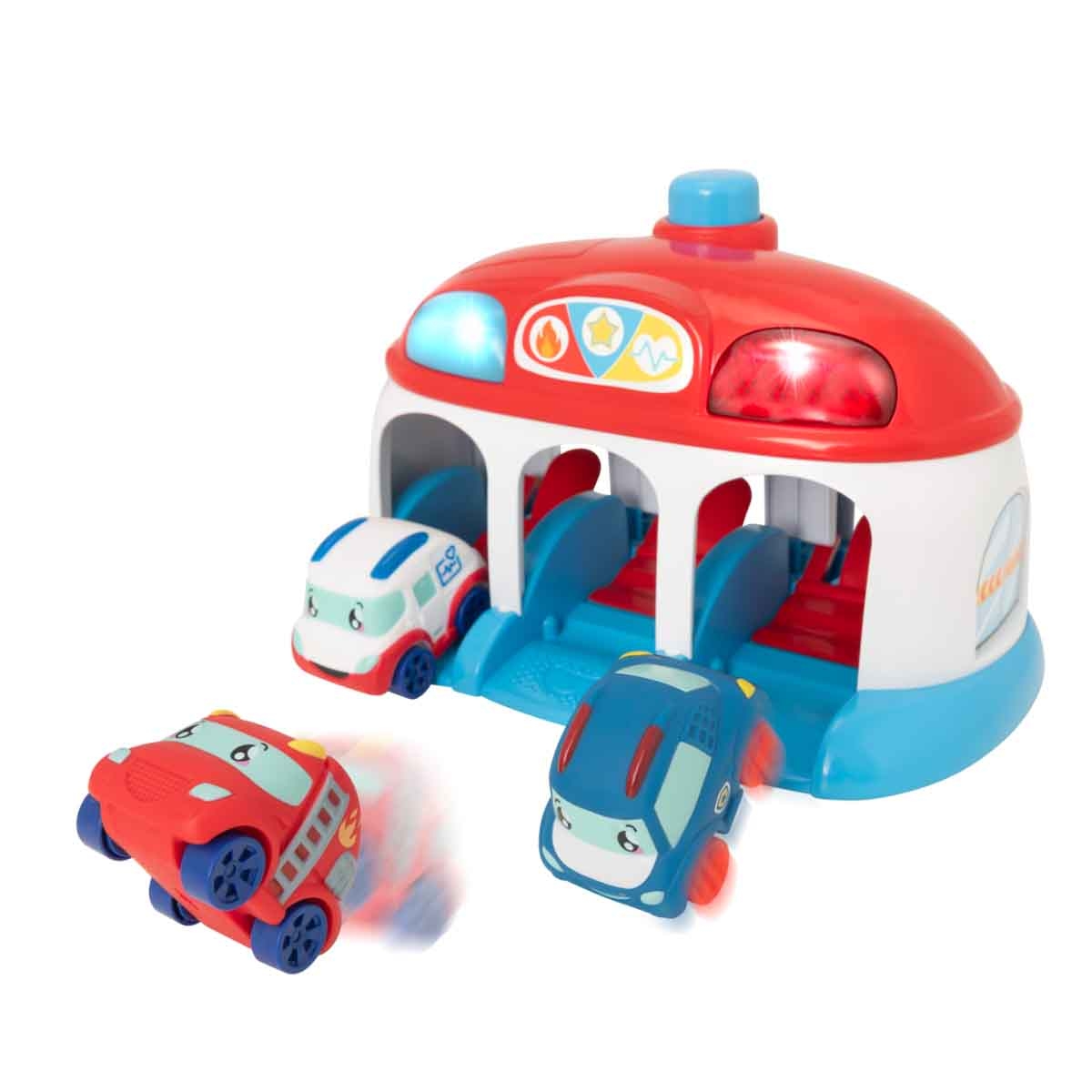 Teamsterz Tiny Tumblers Rescue HQ & 3 Cars Playset Toddler, 0-2 Years