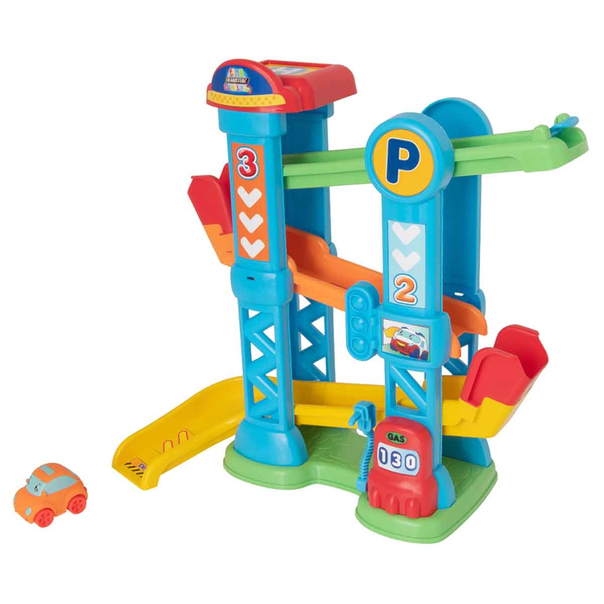 تيمسترز مجموعة برج متدحرج مع سيارة للأطفال الصغار، 0-2 سنة