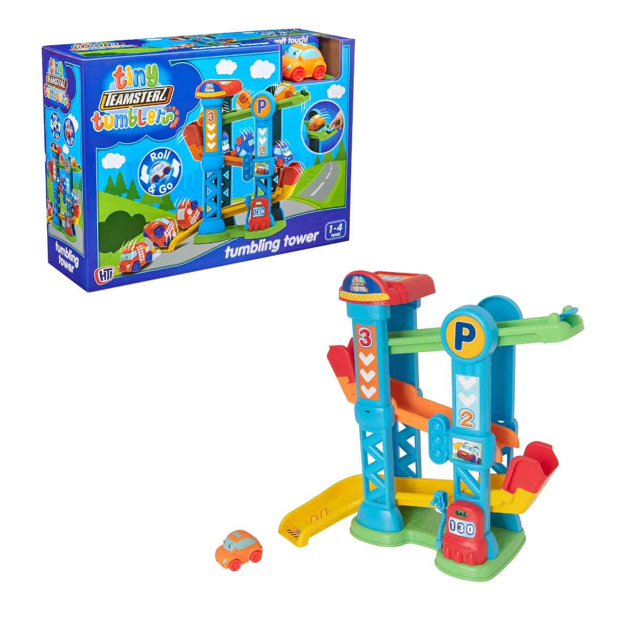Teamsterz Tiny Tumblers Tumbling Tower & Car Playset Toddler, 0-2 Years