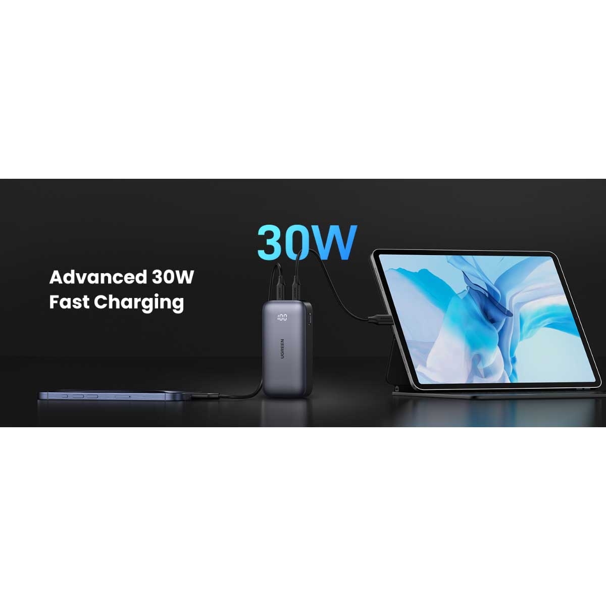 يوجرين باور بانك 10000mAh بقدرة 30W