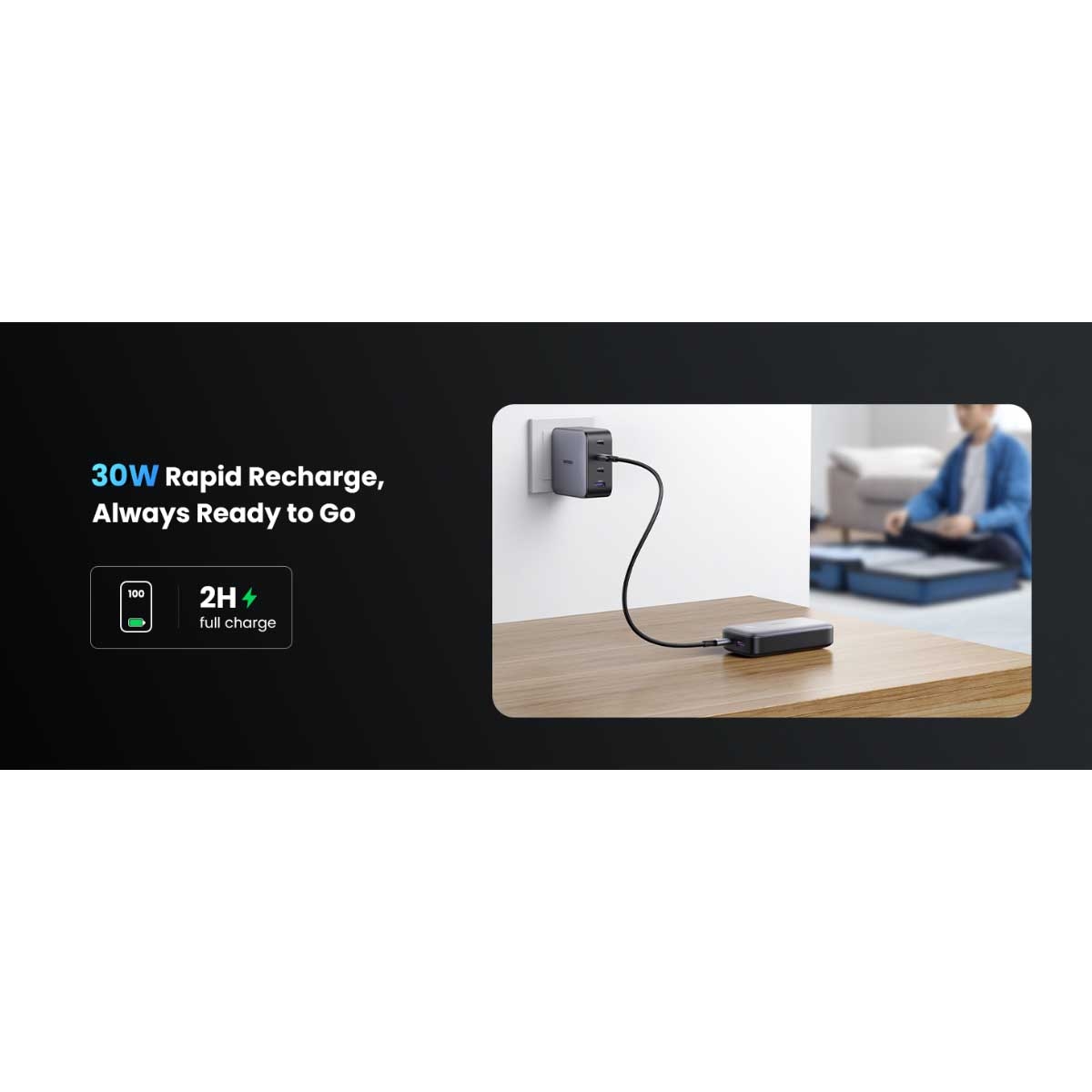 يوجرين باور بانك 10000mAh بقدرة 30W