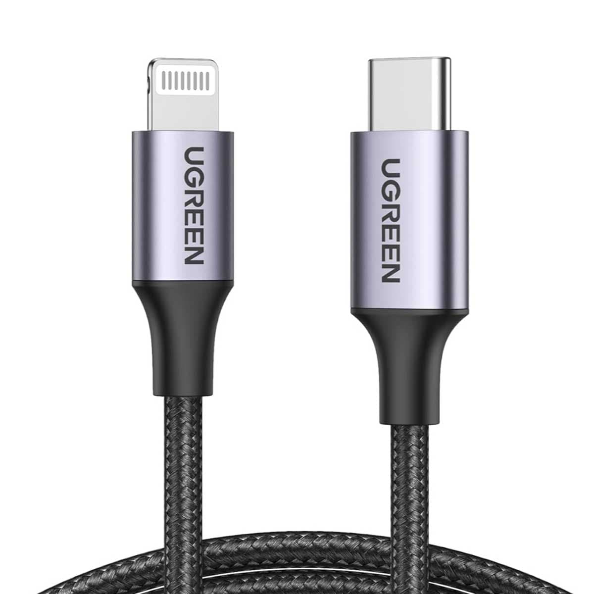 يوجرين كابل USB-C إلى Lightning مضفر فاخر