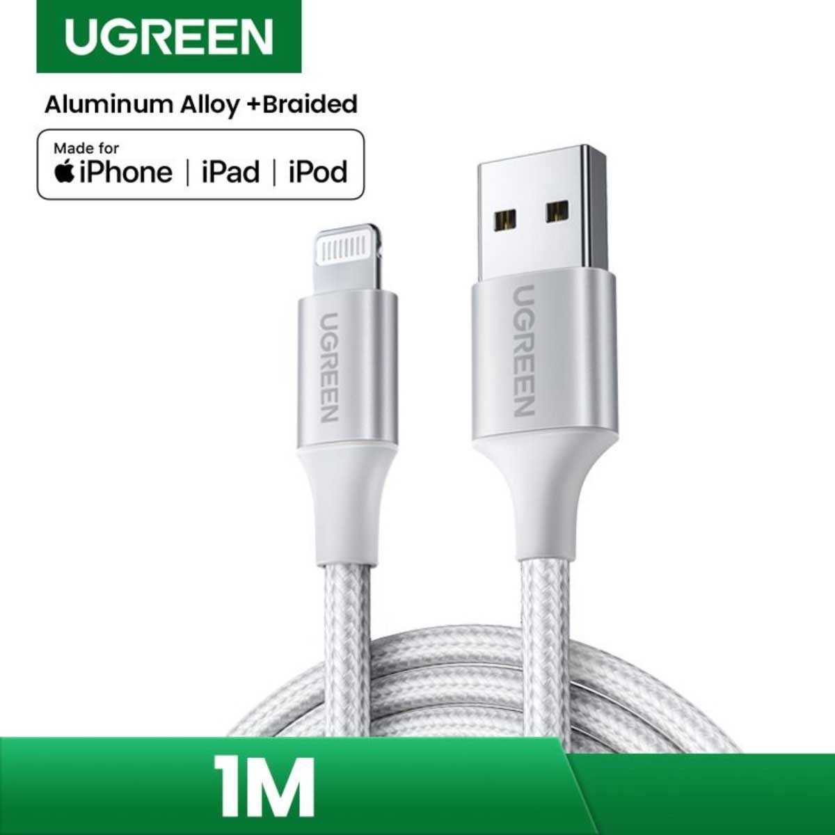 يوجرين كابل Lightning مضفر US199 بطول 1m