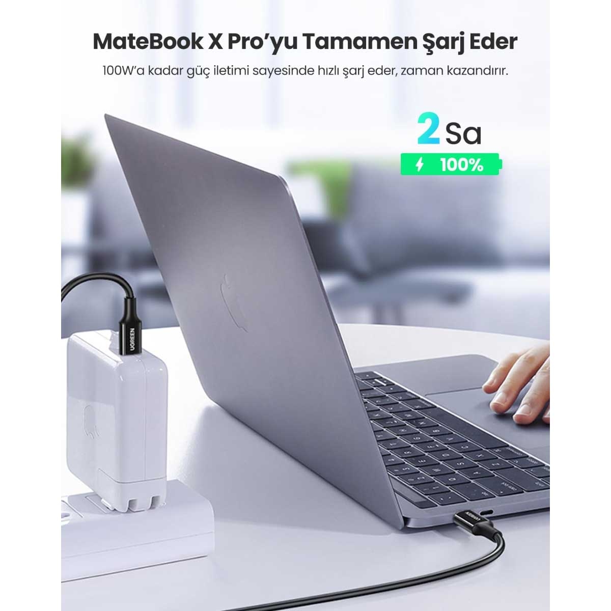 يوجرين US300 كابل USB-C إلى USB-C بقدرة 100W