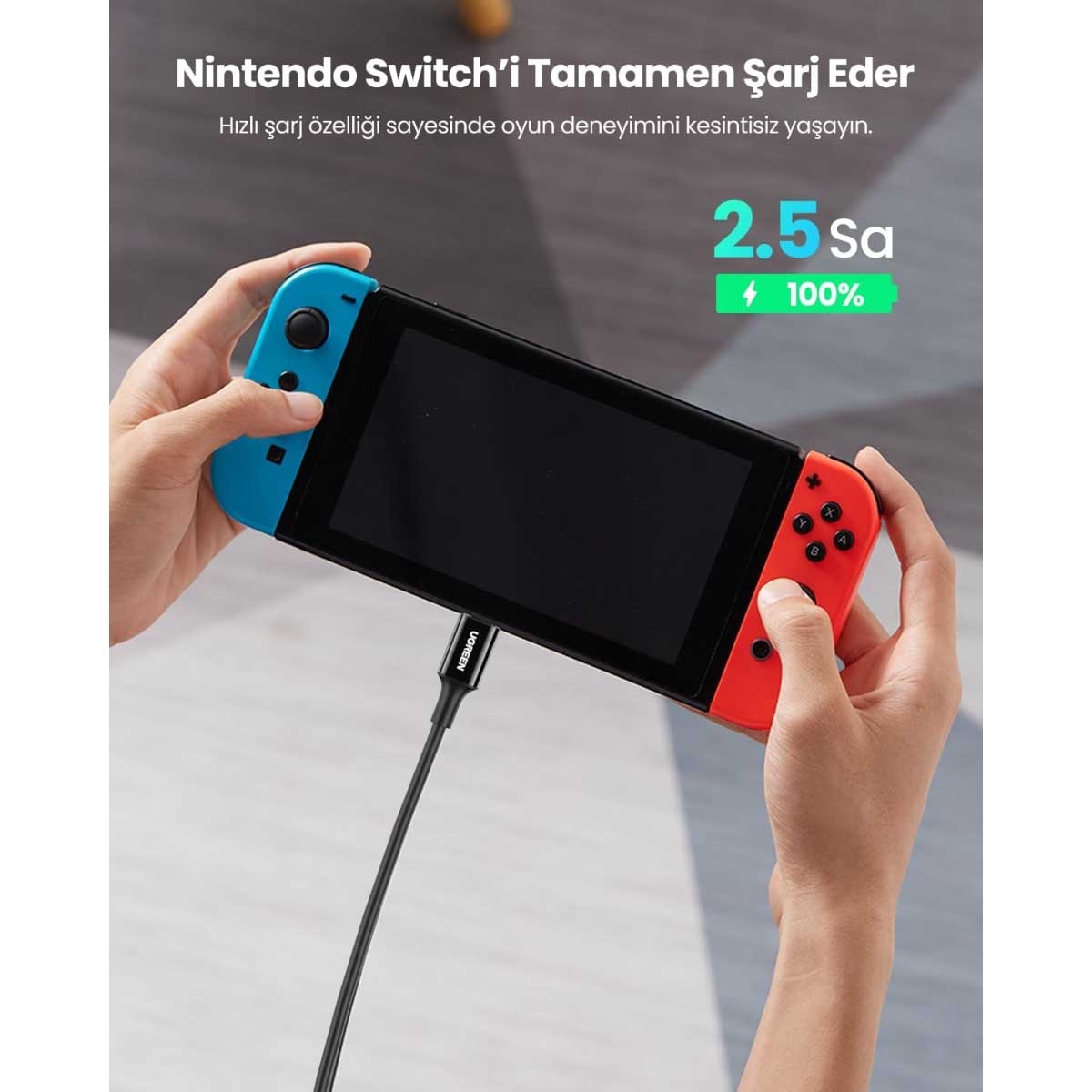 يوجرين US300 كابل USB-C إلى USB-C بقدرة 100W