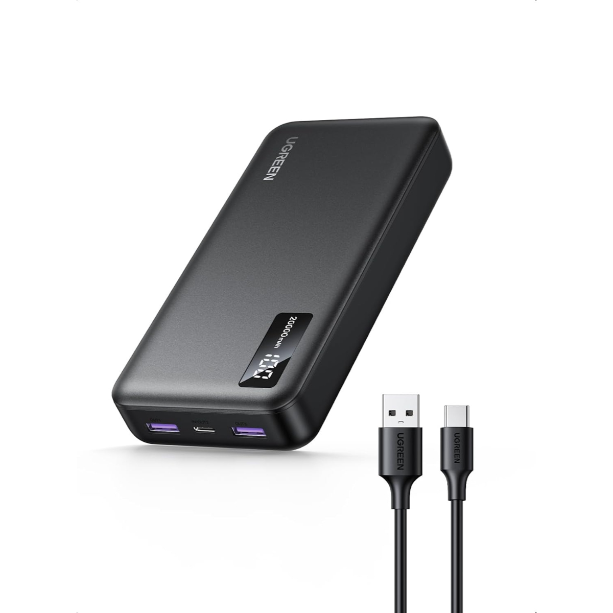 يوجرين باور بانك 20000mAh بقدرة 22.5W مع شاشة رقمية