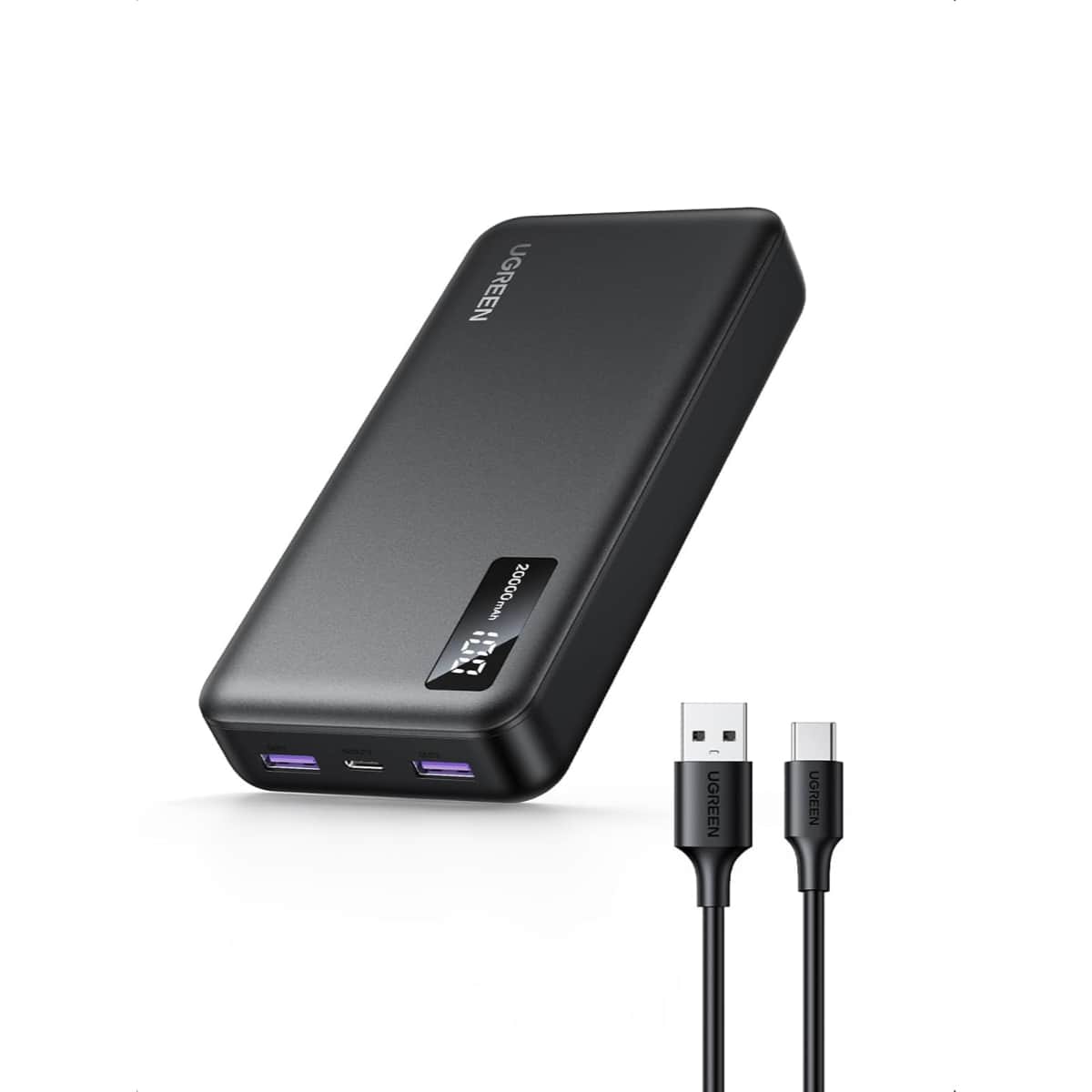 يوجرين باور بانك 20000mAh بقدرة 22.5W مع شاشة رقمية