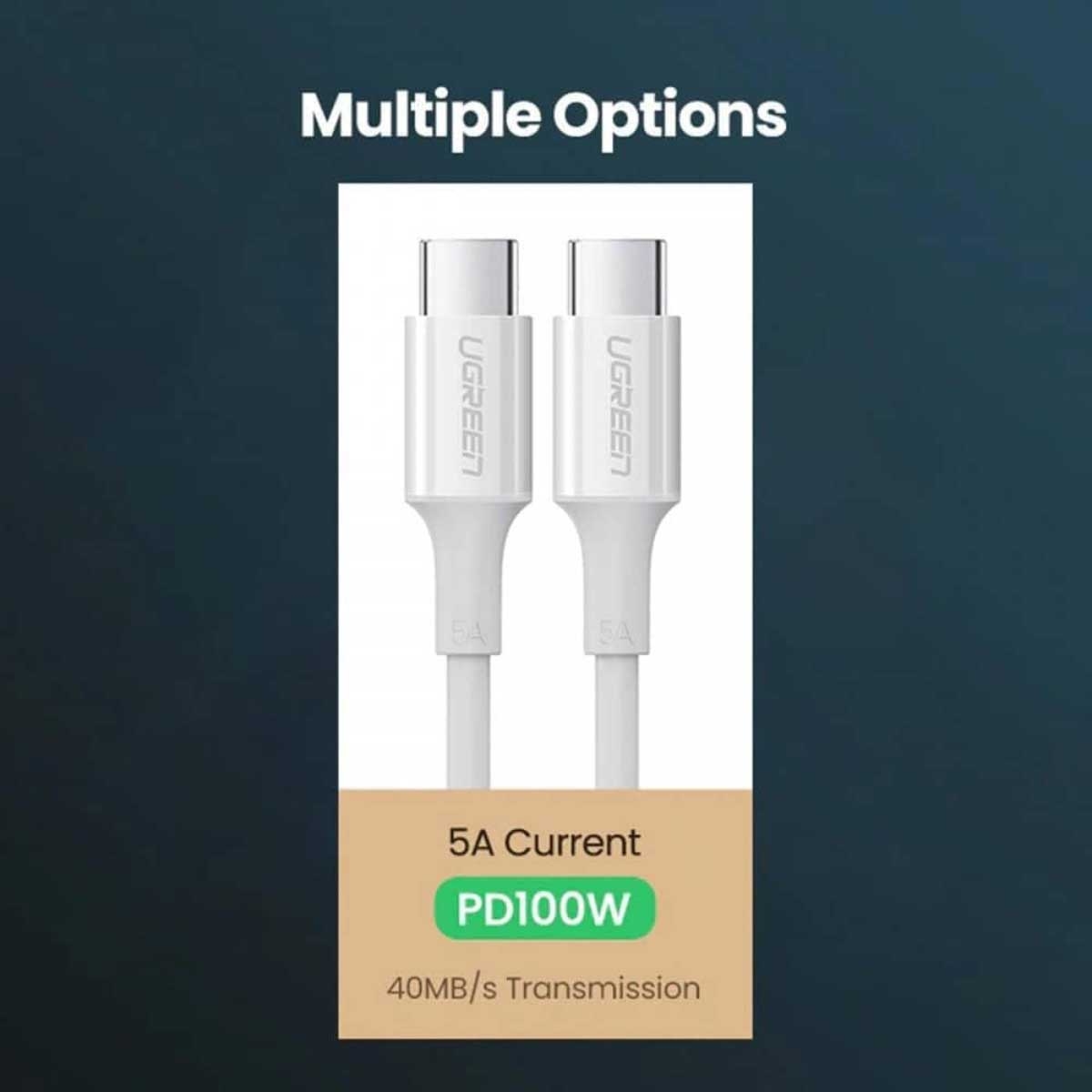 يوجرين كابل USB-C إلى USB-C بقدرة 5A