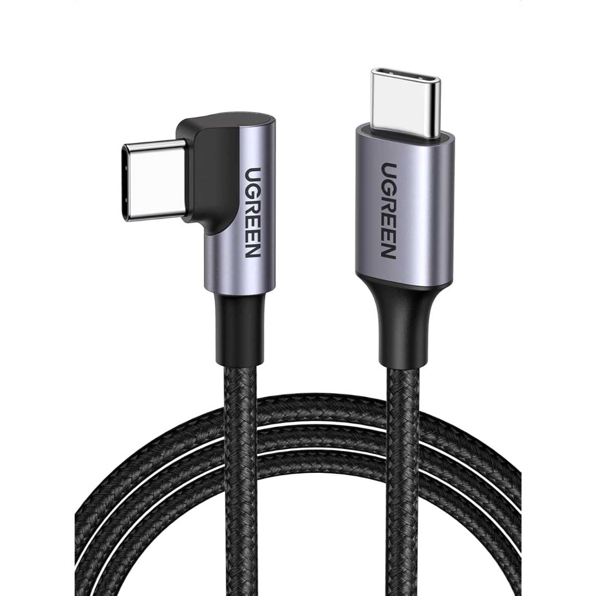 يوجرين كابل USB-C إلى USB-C بزاوية قائمة بطول 2m بقدرة 60W