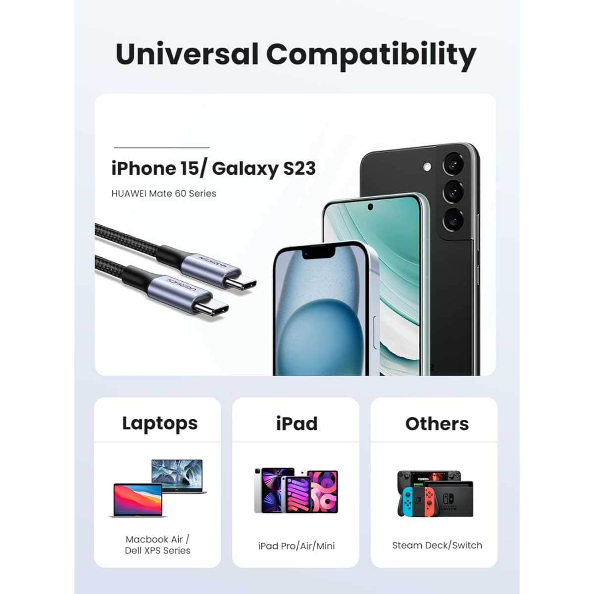 UGREEN 60W USB-C to USB-C Cable
