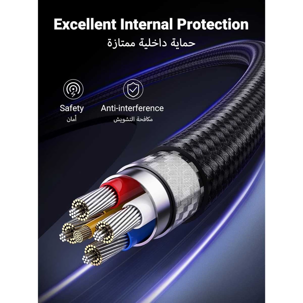 يوجرين كابل USB-C إلى Lightning مضفر