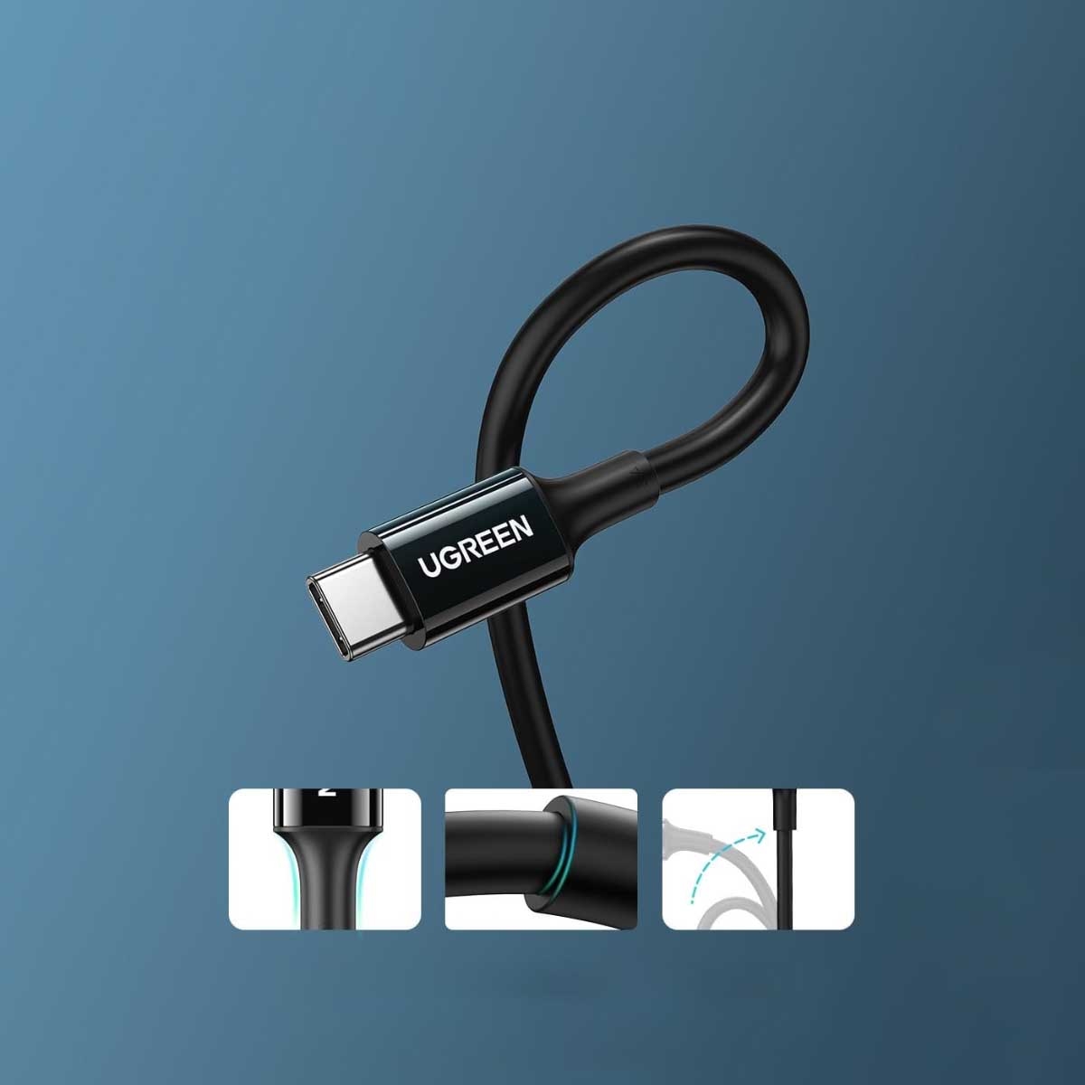 يوجرين US300 كابل USB-C إلى USB-C بقدرة 100W