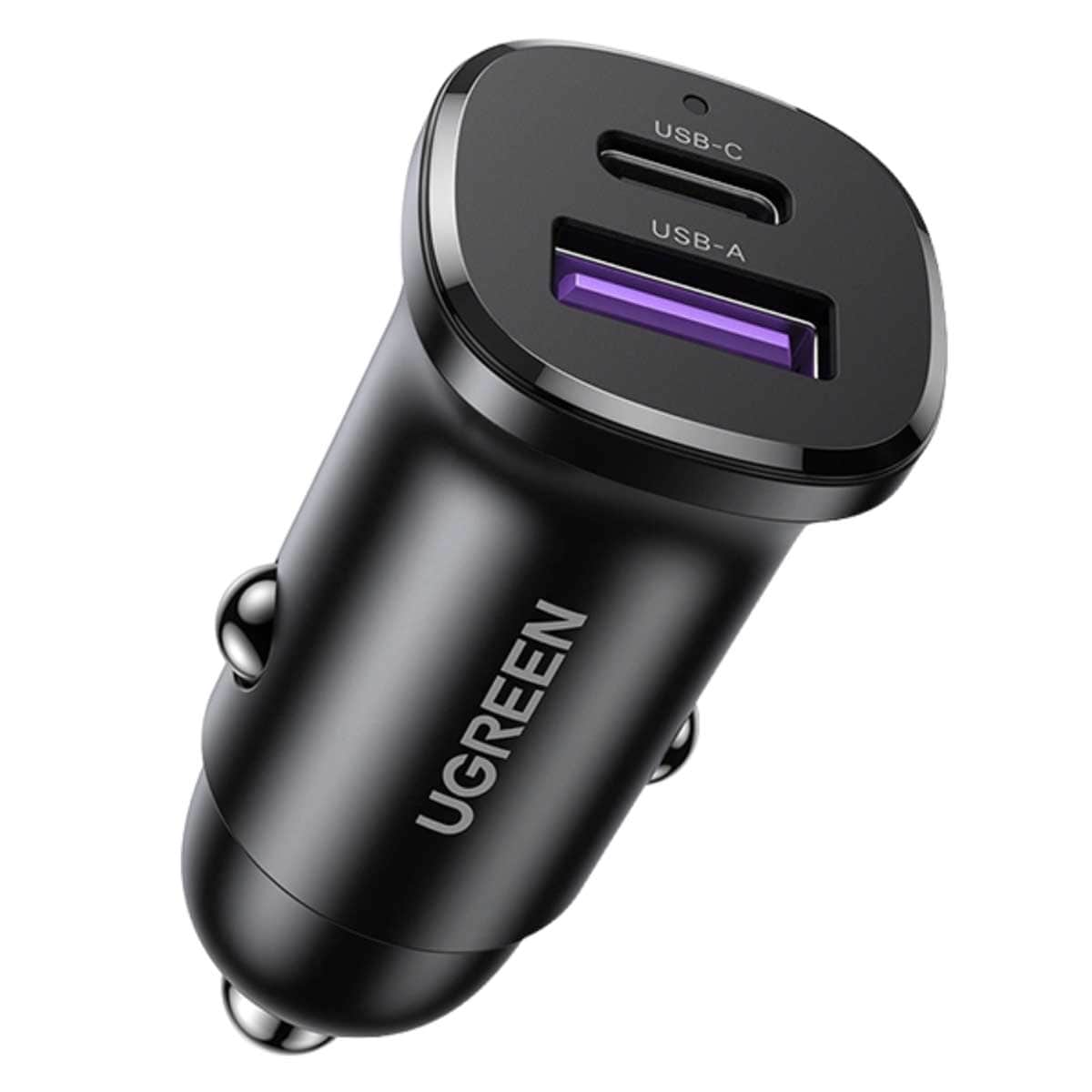 UGREEN 30W 2-Port USB-C/USB-A Car Charger