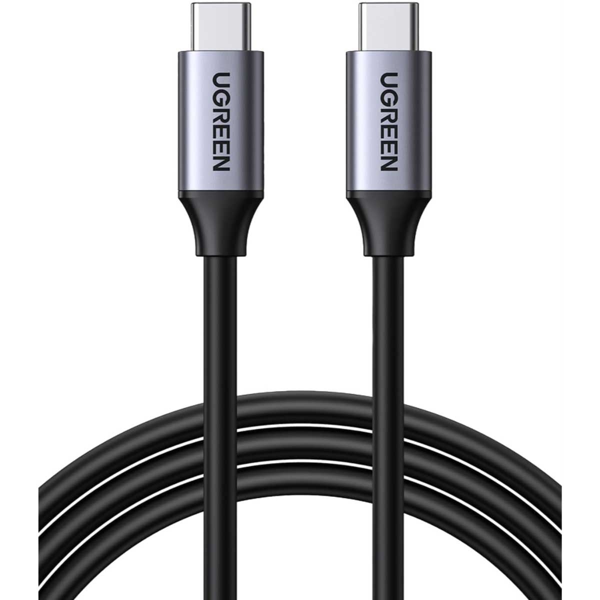 يوجرين كابل USB-C إلى USB-C أسود بطول 1.5m