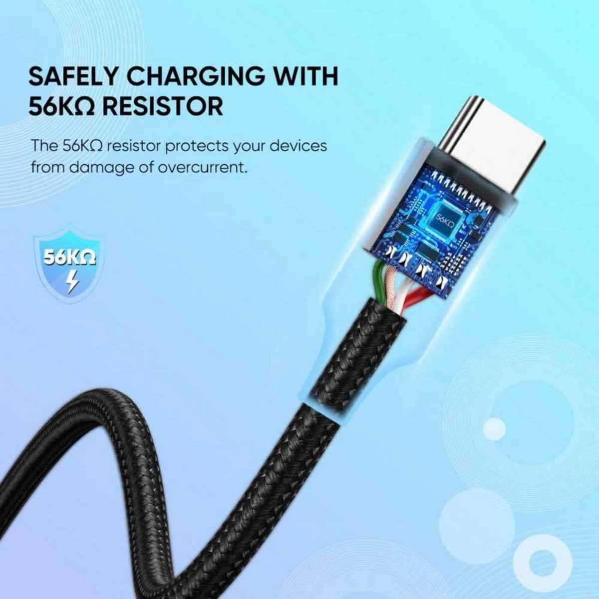 يوجرين US288 كابل USB-A إلى USB-C بقدرة 3A