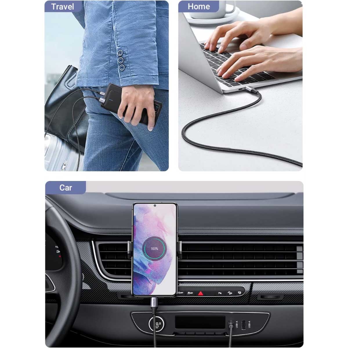 UGREEN Black 1m US288 USB-A to USB-C Cable
