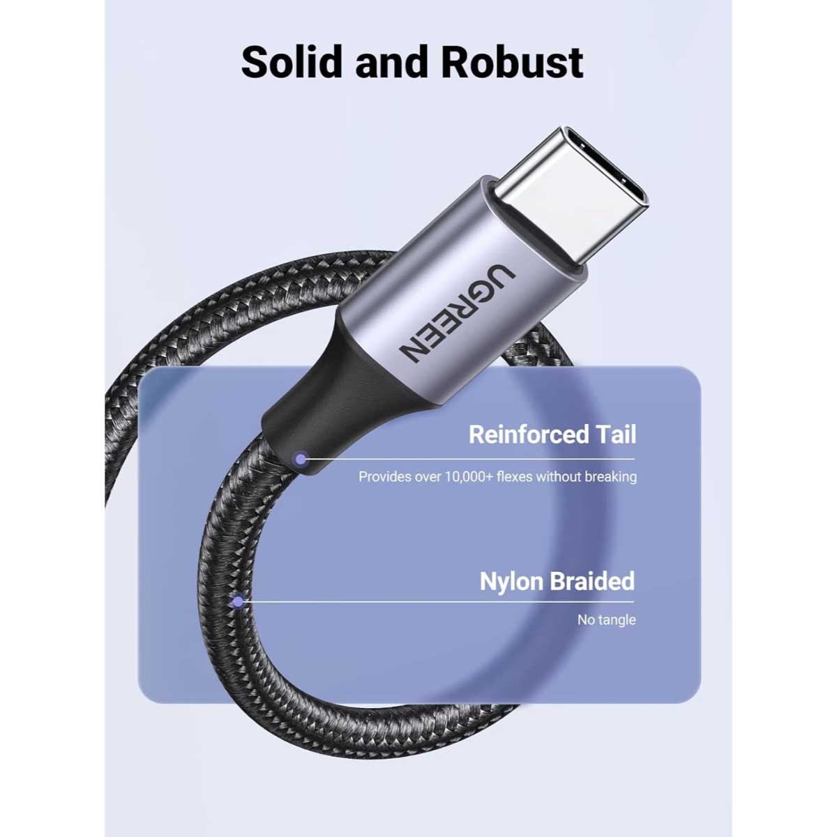 UGREEN Black 1m US288 USB-A to USB-C Cable