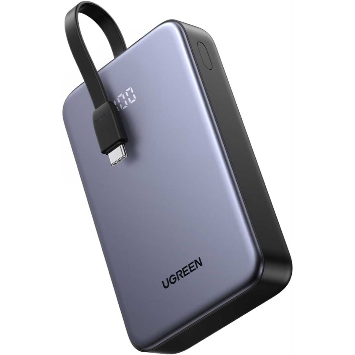 يوجرين باور بانك 20000mAh بقدرة 22.5W مع كابل USB-C مدمج