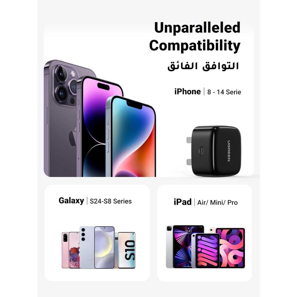 يوجرين شاحن حائط USB-C بقدرة 20W