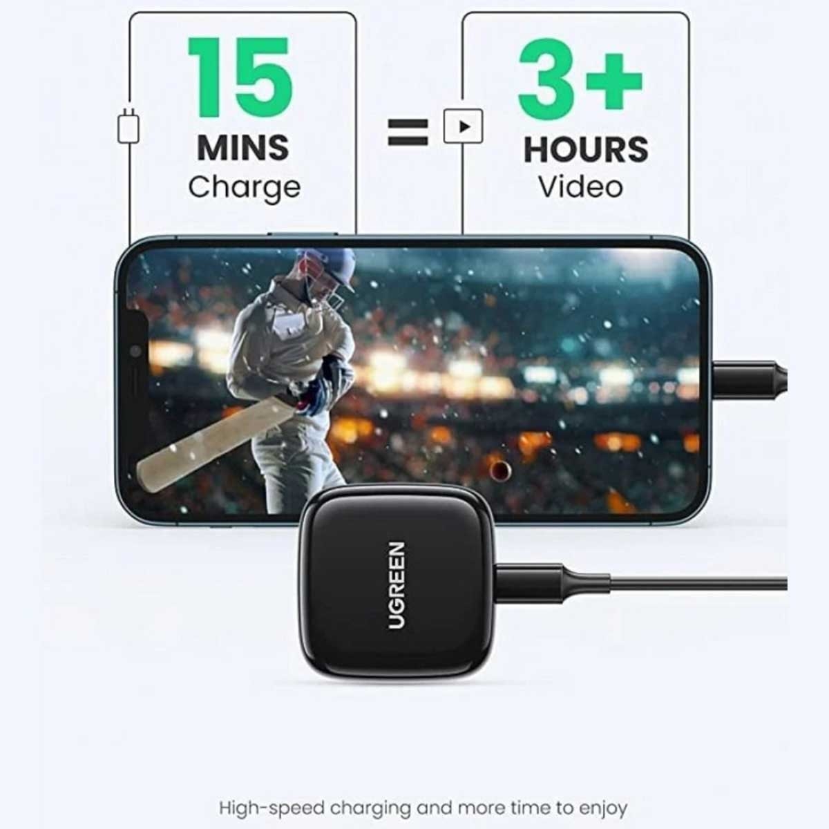 يوجرين شاحن حائط USB-C بقدرة 20W مع كابل Lightning