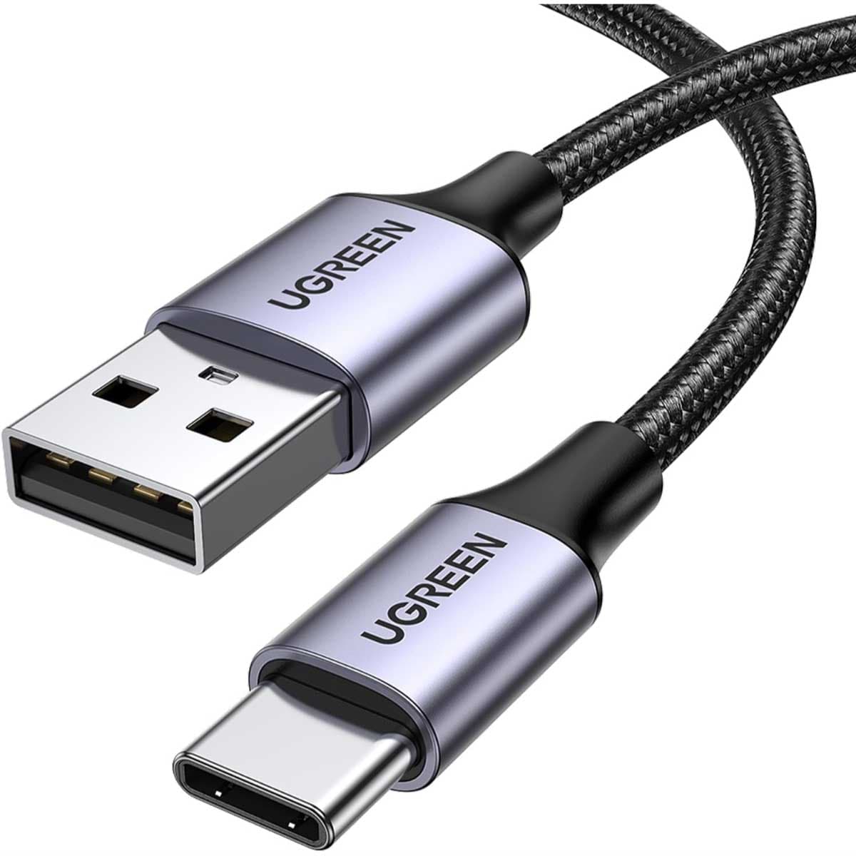 يوجرين كابل USB-A إلى USB-C أسود US288 بطول 2m بقدرة 3A