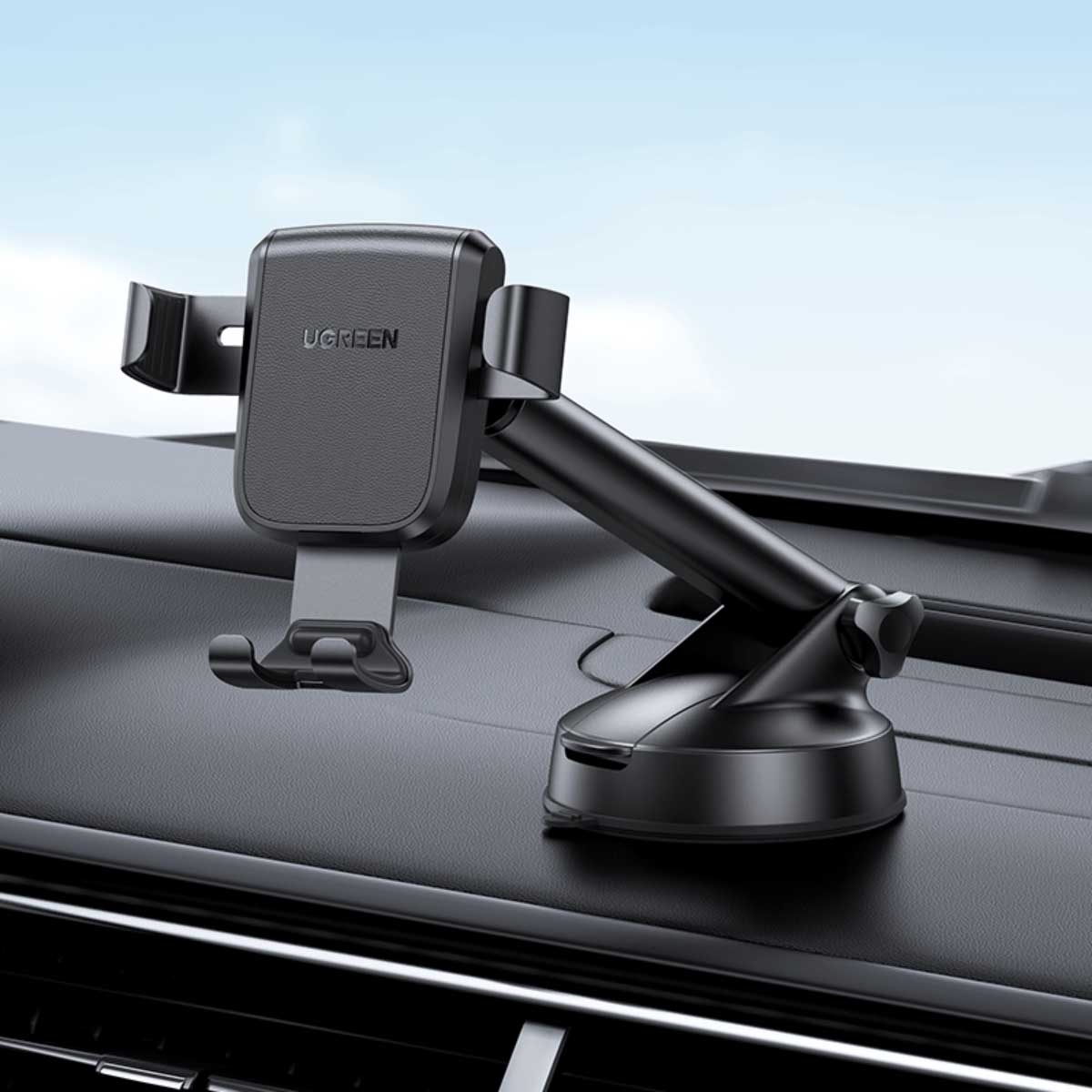 UGREEN Black LP200 60990 Suction Cup Gravity Car Phone Mount