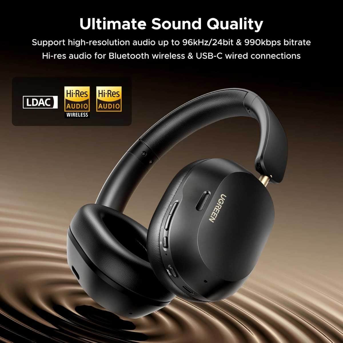 UGREEN Max5C ANC Wireless Over Ear Headphones