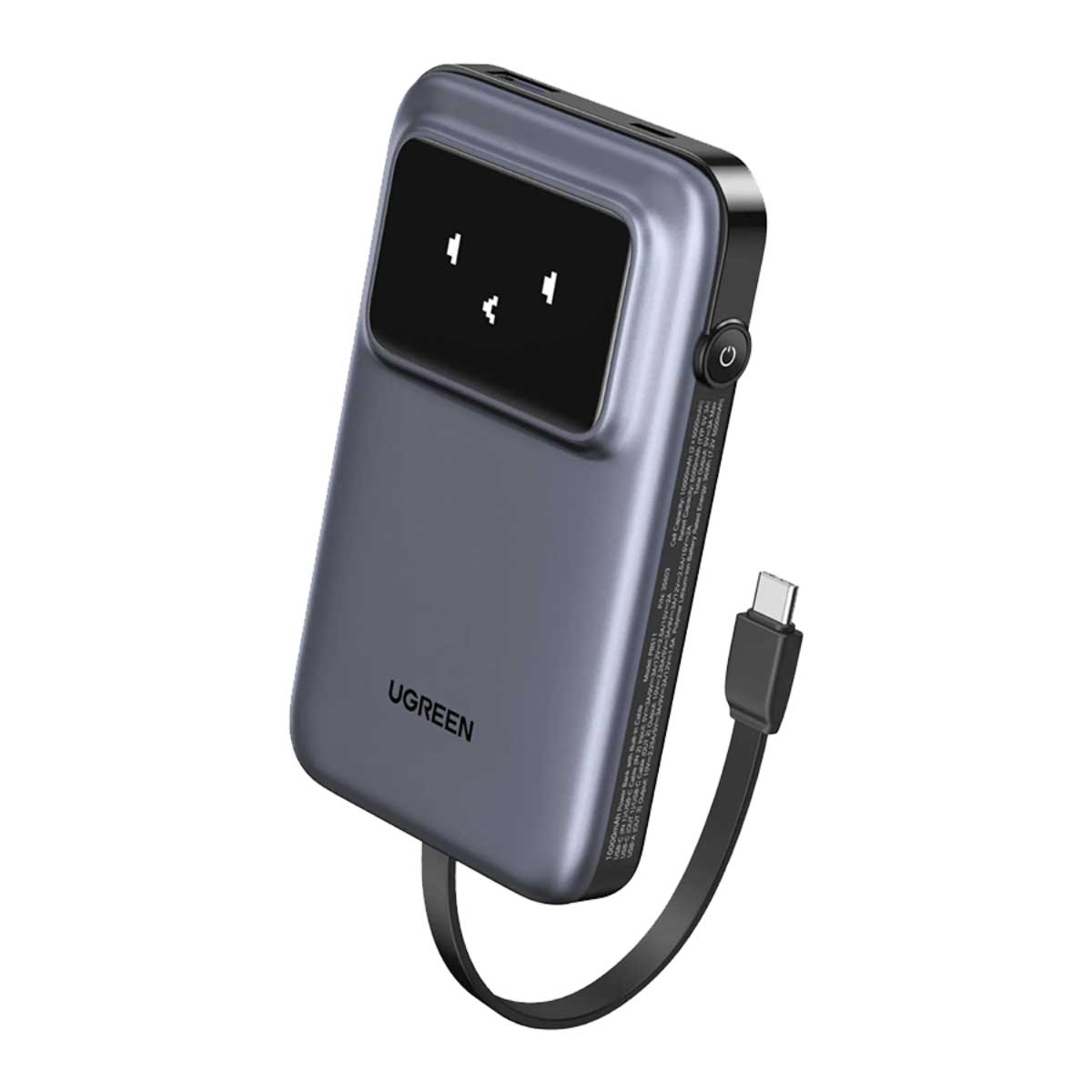 يوجرين Uno PB511 باور بانك 10000mAh بقدرة 30W مع كابل USB-C مدمج
