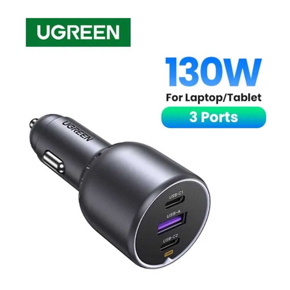 يوجرين EC705 شاحن سيارة بقدرة 130W مع 3 منافذ