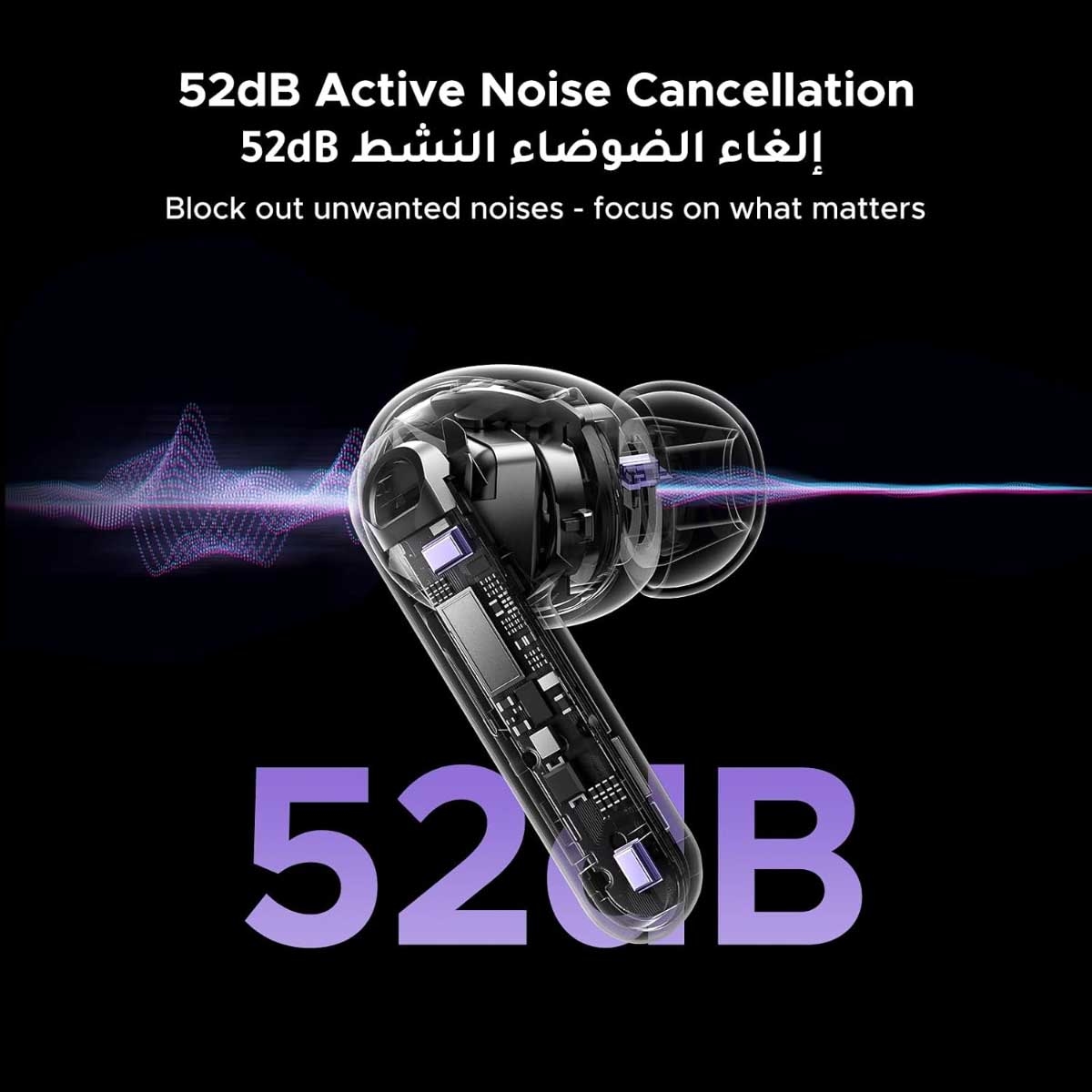 يوجرين EchoBuds Magic ANC سماعات أذن لاسلكية حقيقية مع إلغاء الضوضاء النشط