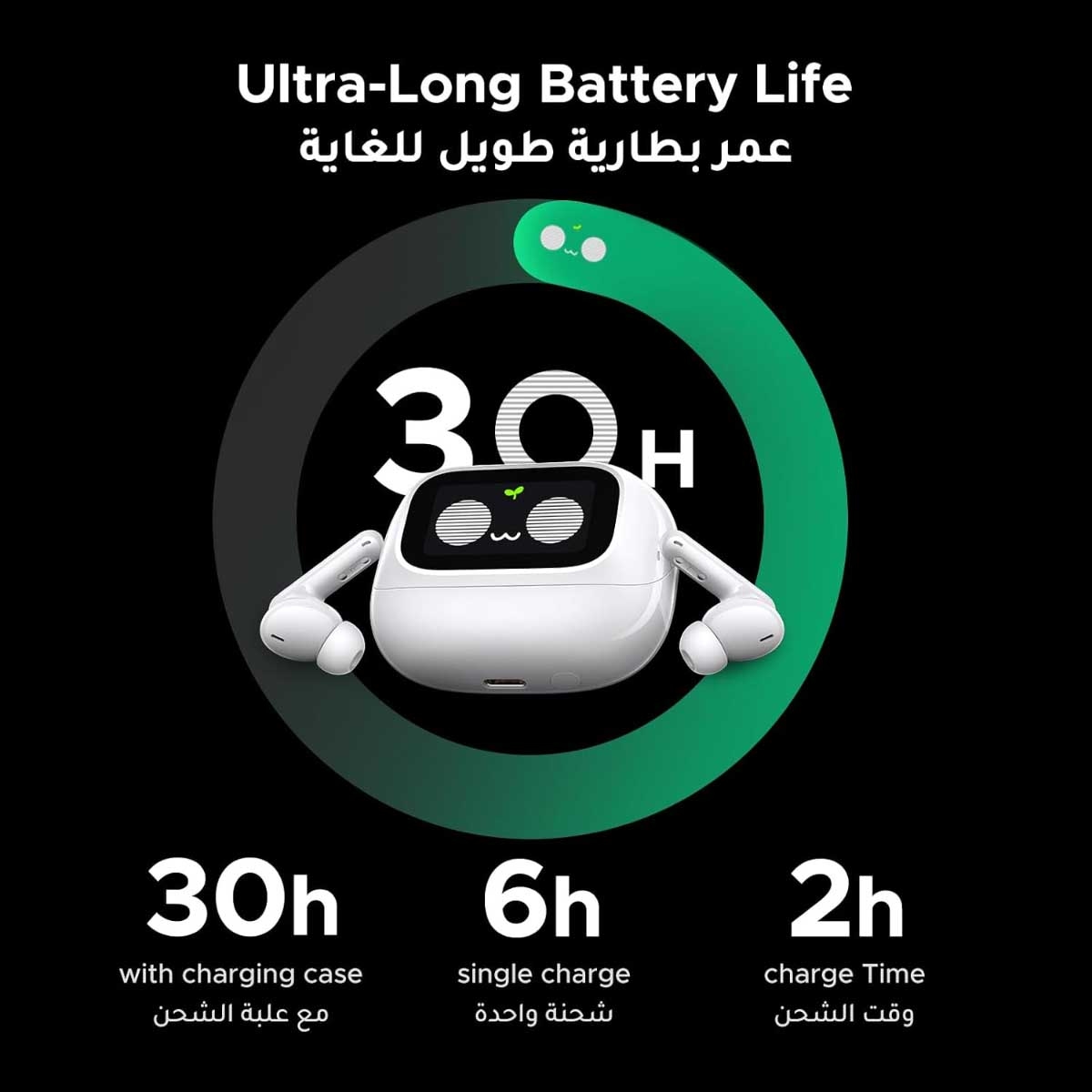 يوجرين EchoBuds Magic ANC سماعات أذن لاسلكية حقيقية مع إلغاء الضوضاء النشط