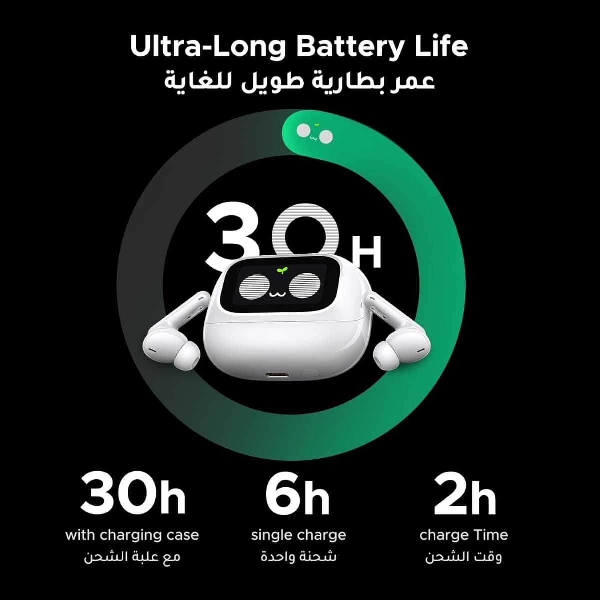 يوجرين EchoBuds Magic ANC سماعات أذن لاسلكية حقيقية مع إلغاء الضوضاء النشط