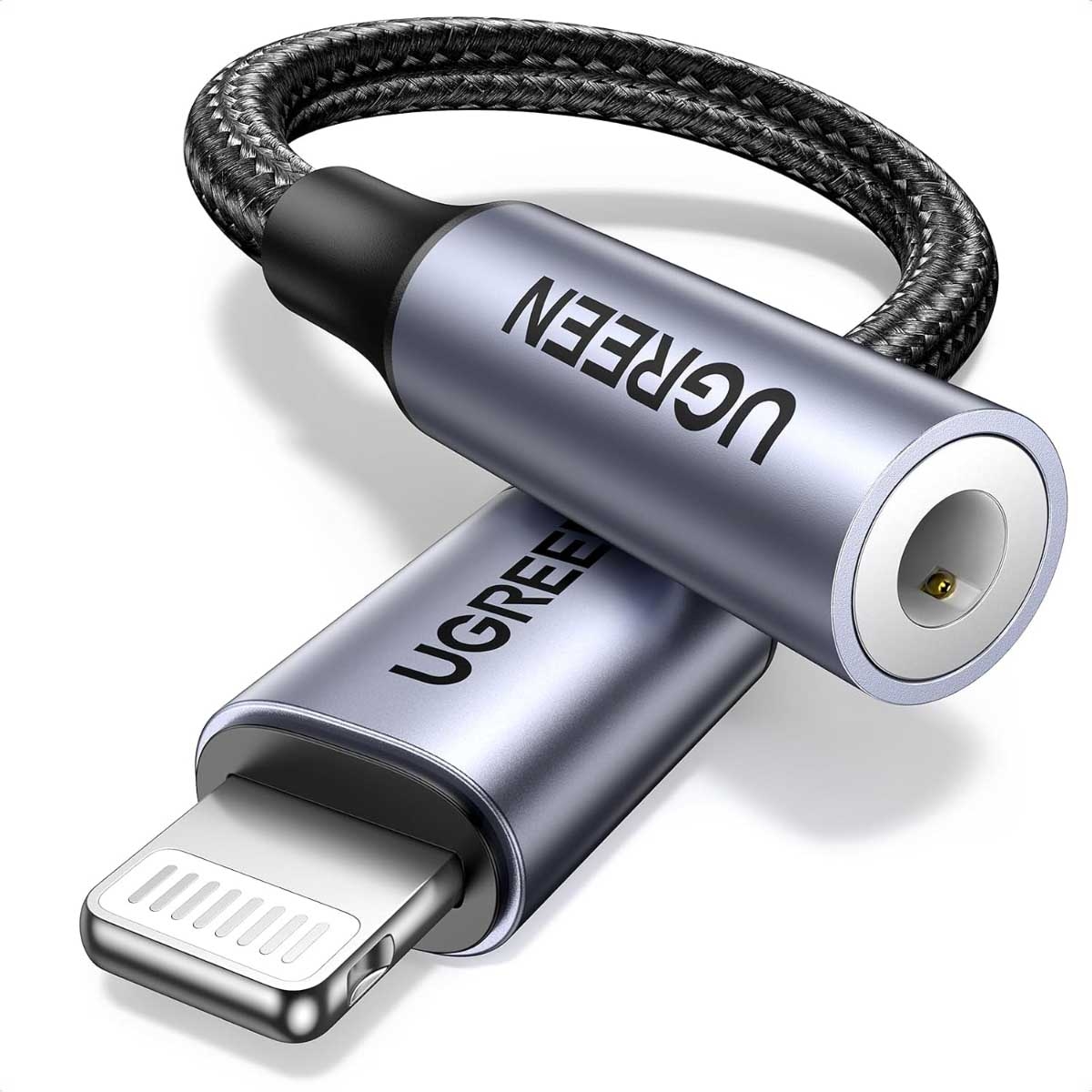 يوجرين محول Lightning إلى 3.5mm رمادي لسماعات الرأس