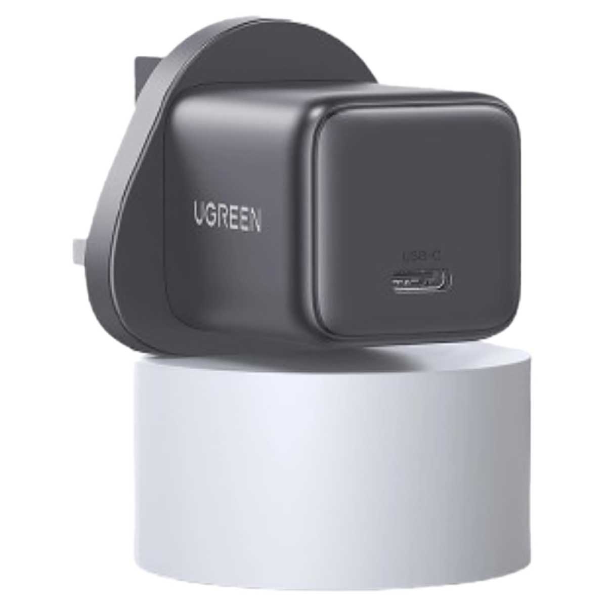 يوجرين شاحن حائط USB-C GaN رمادي بقدرة 30W