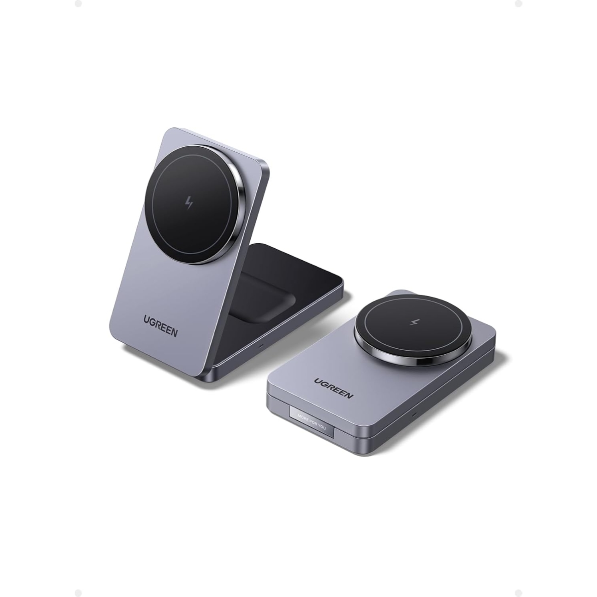 UGREEN MagFlow 15W 2-in-1 Magnetic Wireless Charger