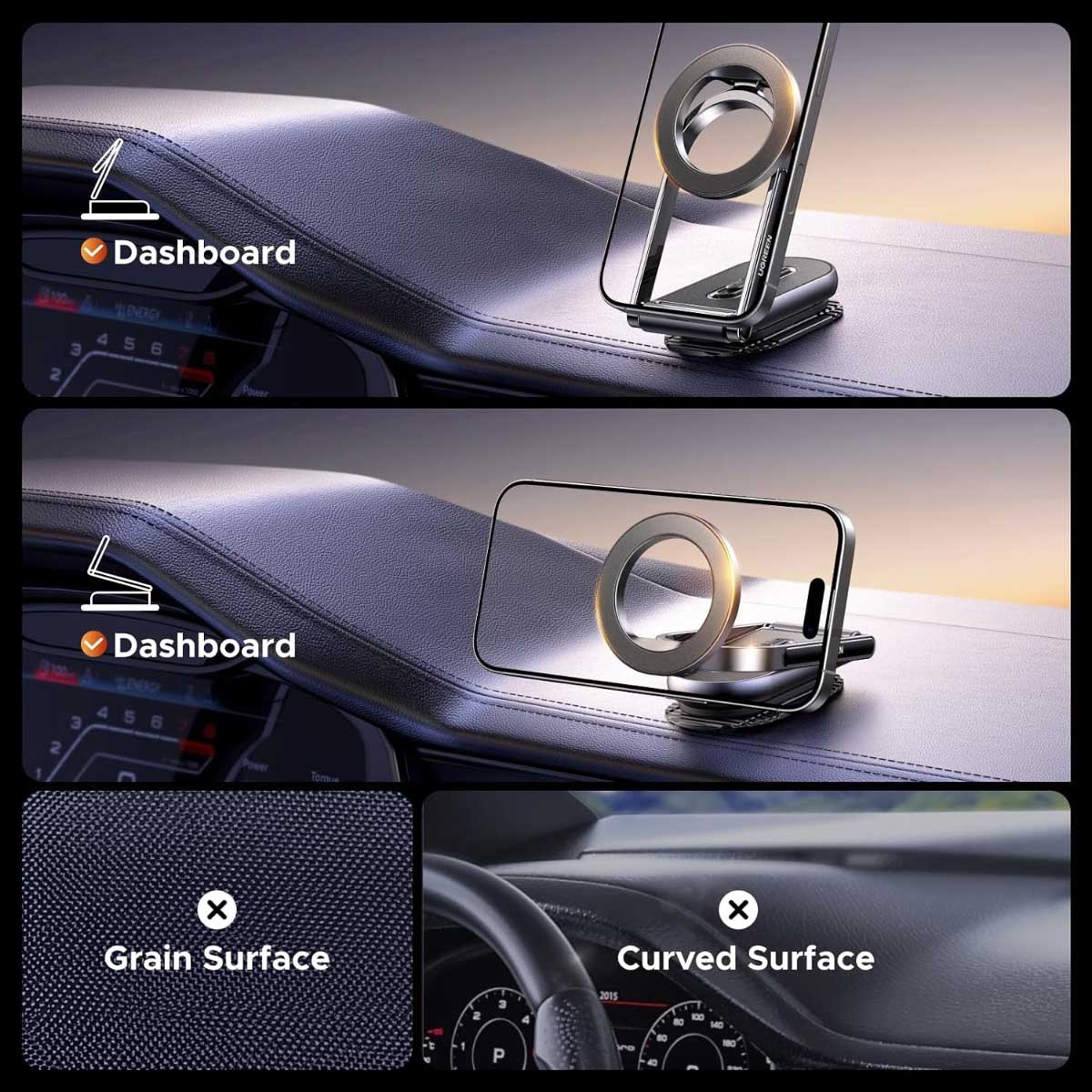 UGREEN Magnetic Dashboard Car Phone Mount