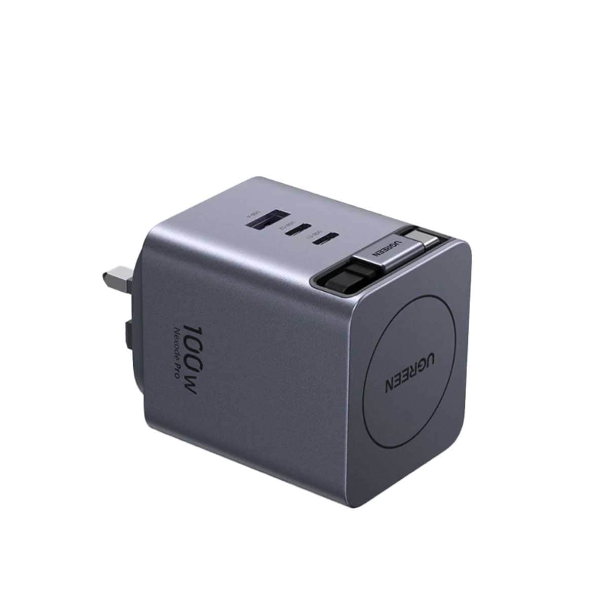 UGREEN Nexode 100W 3-Port USB-C GaN Wall Charger with USB-C Cable