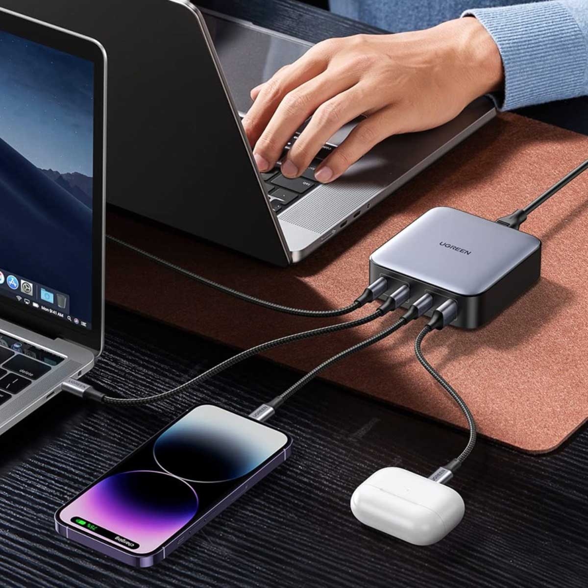 يوجرين Nexode محطة شحن USB-C بقدرة 100W مع 4 منافذ
