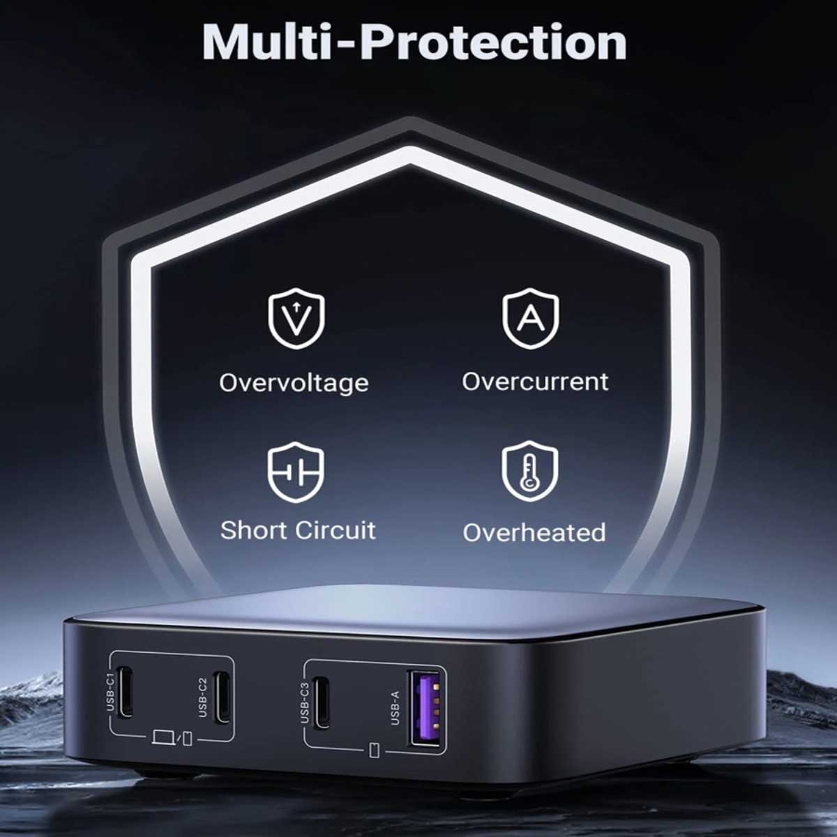 يوجرين Nexode محطة شحن USB-C بقدرة 100W مع 4 منافذ